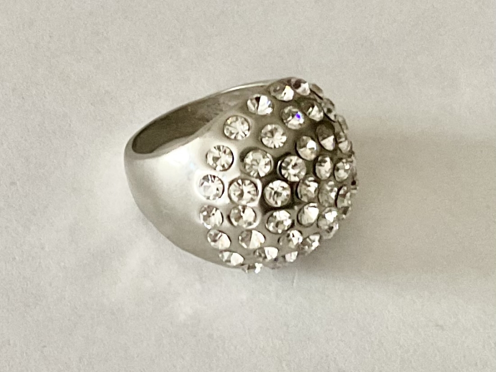 Silver shining ring
