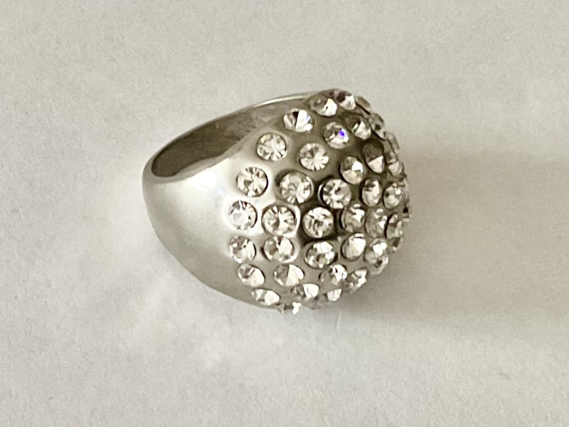 Silver shining ring
